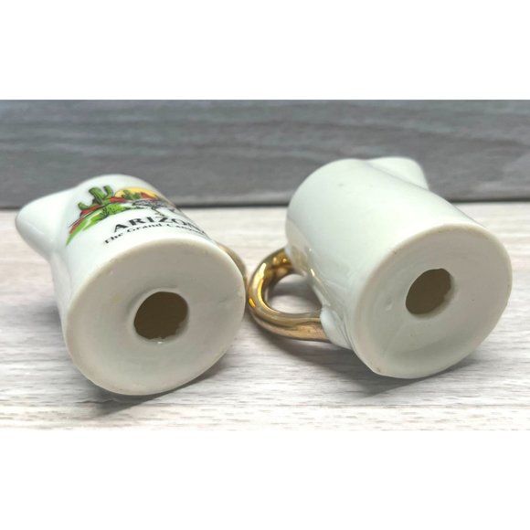 Arizona Salt and Pepper Shaker Set 2" Tall Souvenir Grand Canyon Teapot Style - Picture 3 of 11